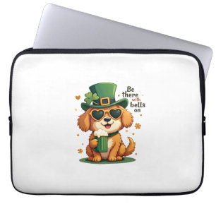Vintage Var Där Med Klockor På Hund St Patricks Da Laptop Fodral
