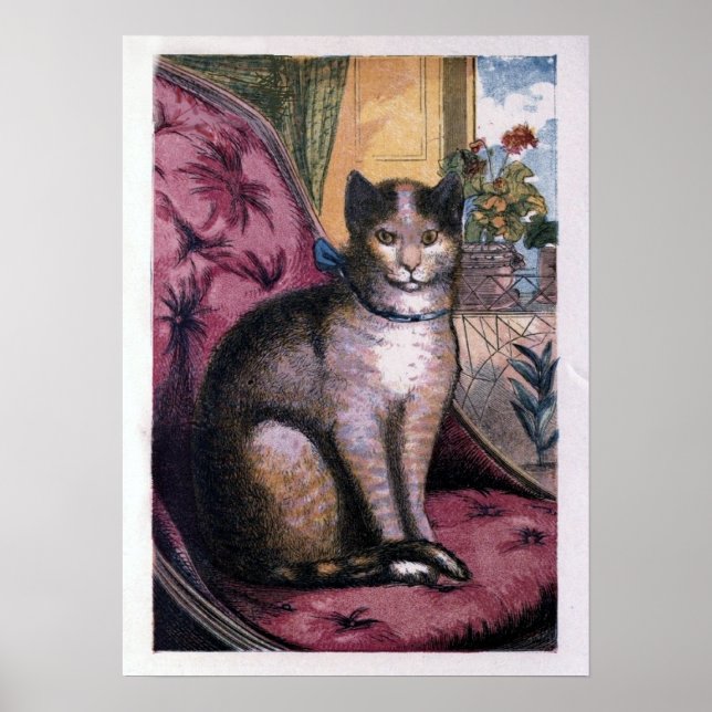 Vintage: "Vår katt"-utskrift Poster (Framsidan)