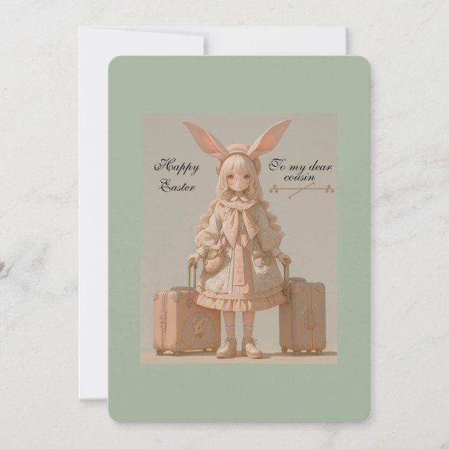 Vintage Vår Påsk Julkort (Framsida)