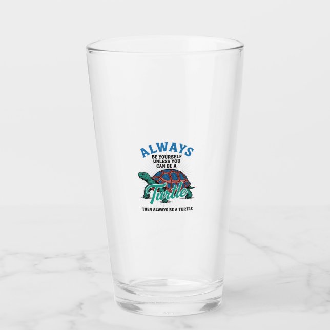 Vintage Var Själv Sköldpadda Tröja Design_1 Glaskopp (Framsida)