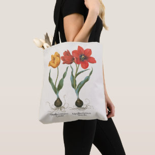 Vintage Vår Tulpan Blommor av Basilius Besler Tygkasse
