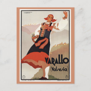 Vintage Varallo Italien Travel Turism Vykort