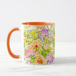 Vintage vårblomma mugg
