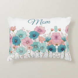 Vintage vårblommor till mamma prydnadskudde
