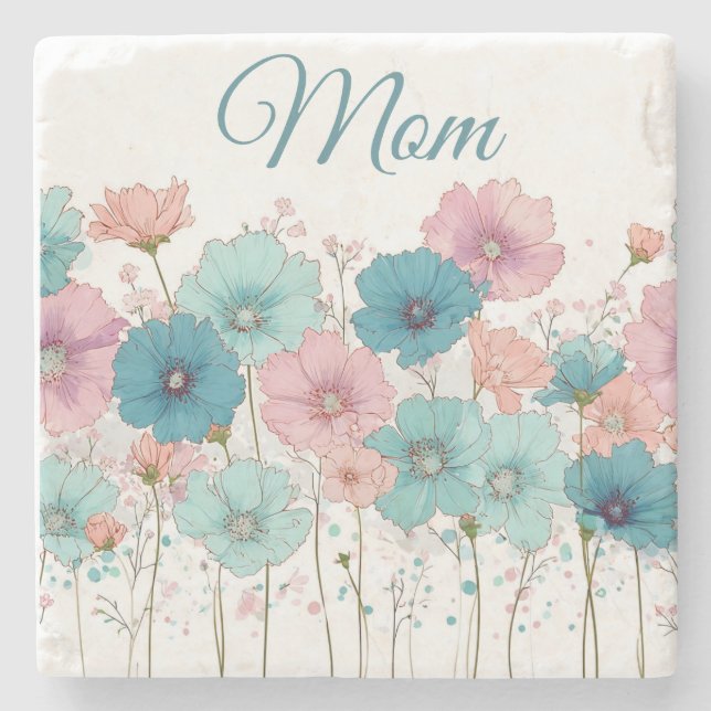 Vintage vårblommor till mamma stenunderlägg (Framsidan)