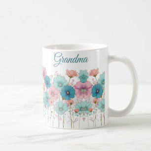 Vintage vårblommor till mormor kaffemugg
