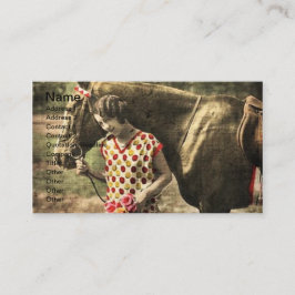 Vintage Vare sig eller häst Visitkort