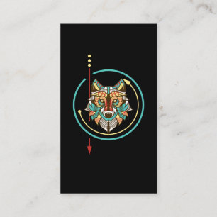 Vintage Varg Native American Animal Lover Visitkort