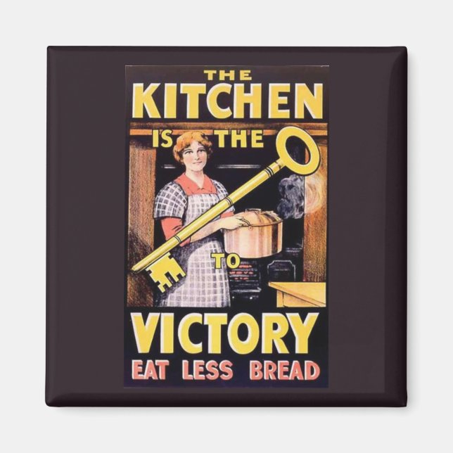 Vintage Världskrig 1 Victory Kitchen Magnet (Framsidan)