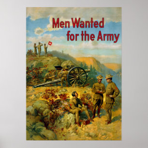 Vintage Världskrig I Manar ville ha armén Poster