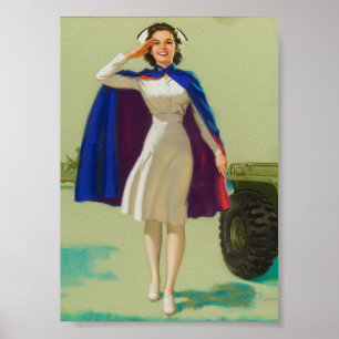 Vintage Världskrig II ERA Nuse Poster
