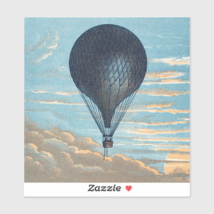 Vintage varmluftsballong himmel barnkammardekor ko klistermärken