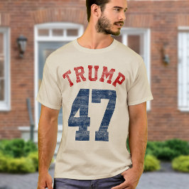 Vintage Varsity Donald Trump 47:e presidenten 2024 T Shirt