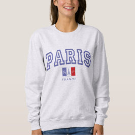 Vintage Varsity Stil Paris Fransk T Shirt