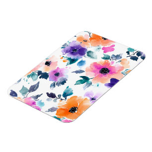 Vintage vårträdgård akvarell blomster magnet