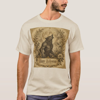 Vintage Varulv Halloween T Shirt