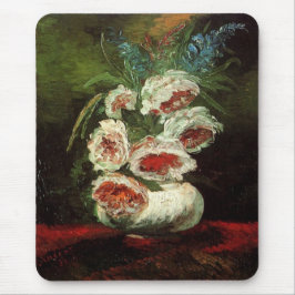 Vintage vas med peonior, Vincent van Gogh. Musmatta