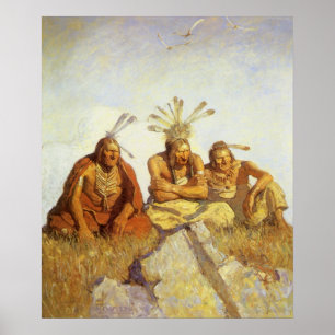 Vintage Väster, Guardians Krig eller Peace by NC W Poster