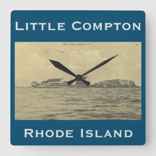 Vintage Väster Island, Sakonnet - Little Compton, Fyrkantig Klocka