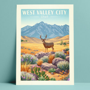 Vintage Väster Valley City Utah Vykort