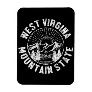 Vintage Väster Virginia Magnet