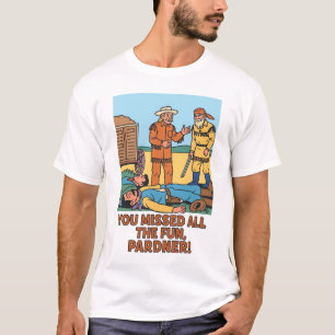 Vintage västerländsk tecknad film t shirt