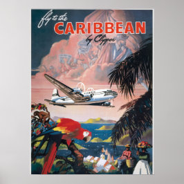 Vintage Västindiens reseaffisch Poster