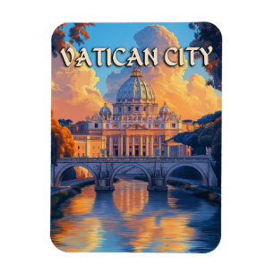 Vintage Vatican City Travel Magnet