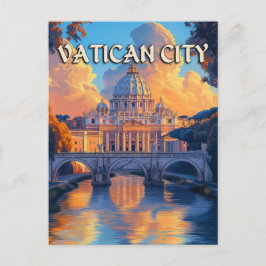 Vintage Vatican City Travel Vykort
