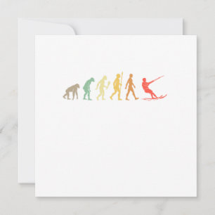 Vintage Vatten Ski Evolution Vatten sport Gift Inbjudningar
