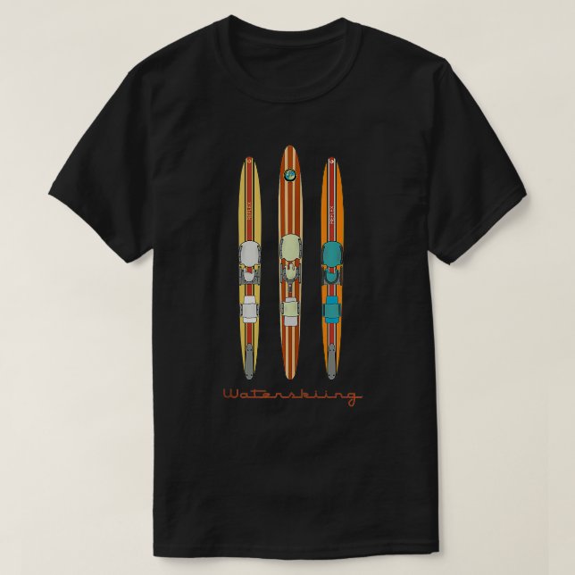 Vintage Vatten Skis T Shirt (Design framsida)