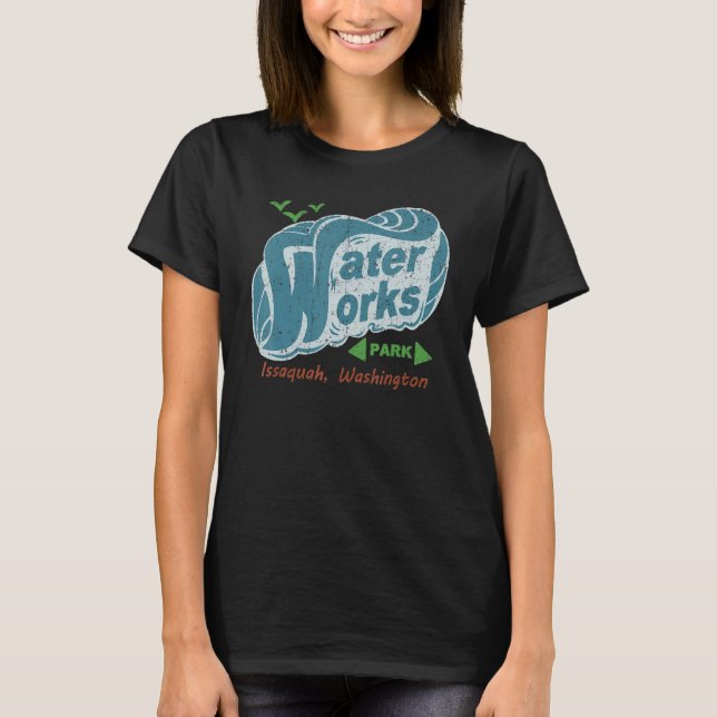 Vintage Vatten Works Park Washington T Shirt (Framsida)