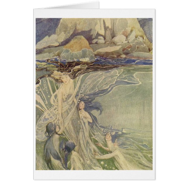 Vintage - vattenbabyarna, hälsningskort (Framsidan)