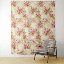Vintage Vattenfärg Blommönster
