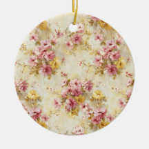 Vintage Vattenfärg Blommönster
