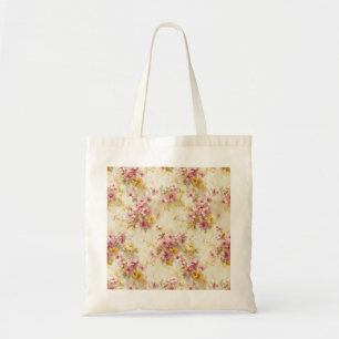 Vintage Vattenfärg Blommönster Tygkasse
