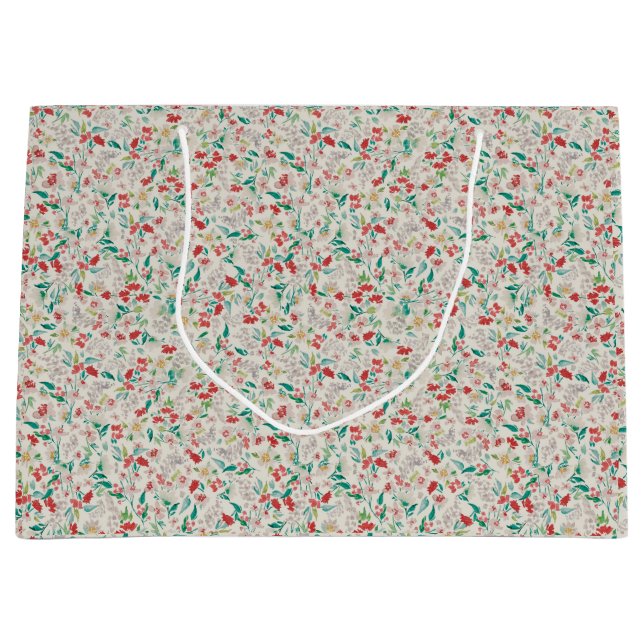 Vintage Vattenfärg Blommor Vinteräng (Krämsnö) (Framsidan)