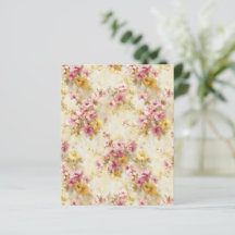 Vintage vattenfärg blomster Mönster Scrapbook papp
