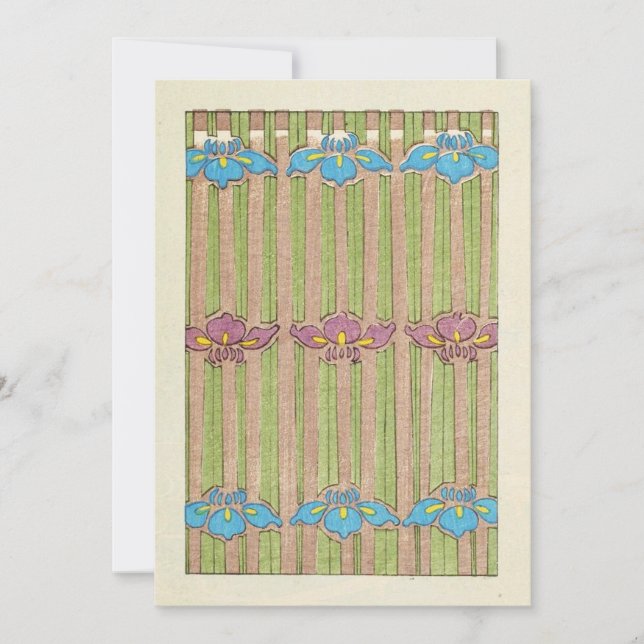 Vintage Vattenfärg i blommor Inbjudningar (Framsida)