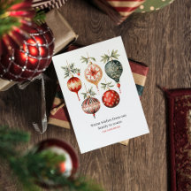 Vintage Vattenfärgning Julprydnadsföremål