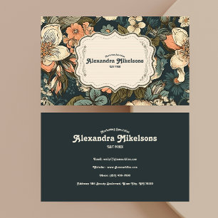 Vintage Vattenfärgsblommor, Professionell Visitkort