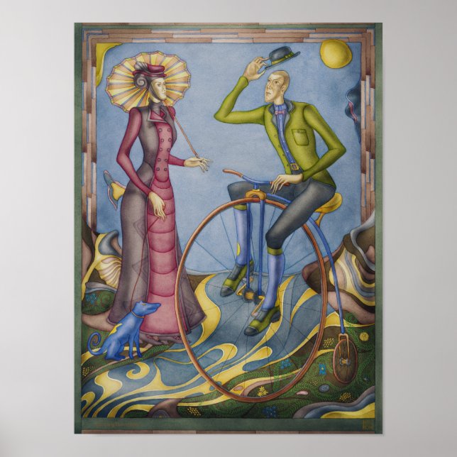 Vintage - vattenfärgsdel poster (Framsidan)