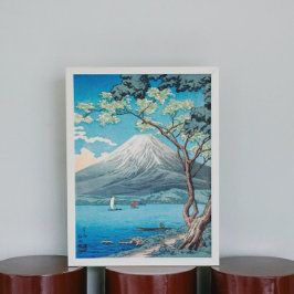 Vintage Vattenfärgsmontering Fuji 1871-1945 Poster