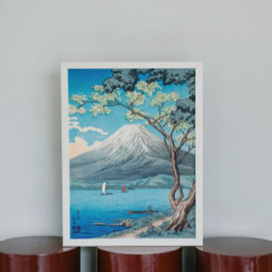 Vintage Vattenfärgsmontering Fuji 1871-1945 Poster