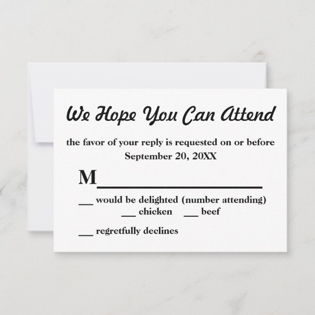 Vintage Vattenfärgssvar Ro Small OSA Reply (Framsida)