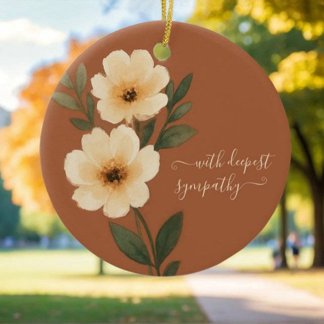 Vintage Vattenfärgsymtom Julgransprydnad Keramik (Skapare uppladdad)