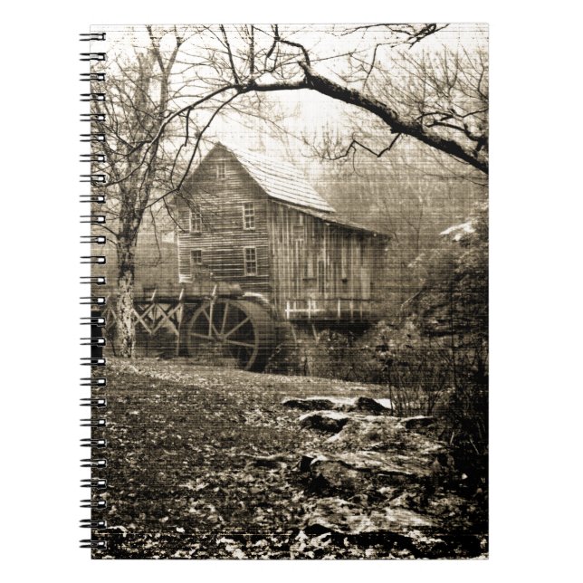 Vintage Vattenhjul Anteckningsbok (Framsidan)