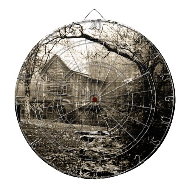 Vintage Vattenhjul Darttavla (Framsidan)