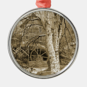 Vintage Vattenhjul Julgransprydnad Metall