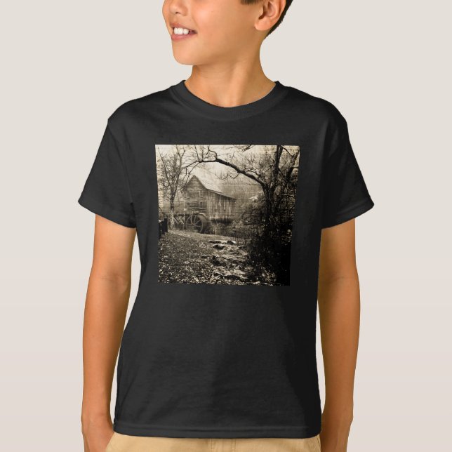 Vintage Vattenhjul T Shirt (Framsida)